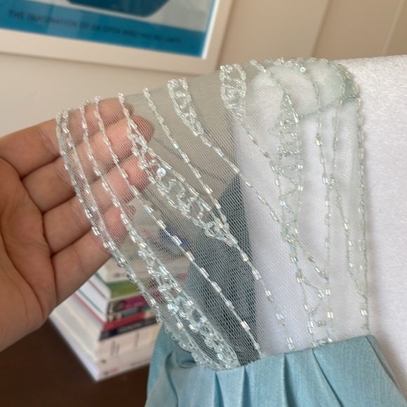 BELLSOIE Angelic Blue Beaded Formal gown dress - Picture 4 of 10